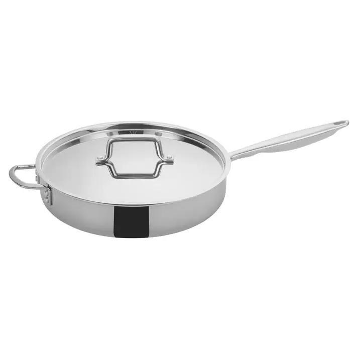 6 QUART TRI-GEN TRI-PLY STAINLESS STEEL SAUTE PAN WITH INDUCTION READY BASE AND COVER