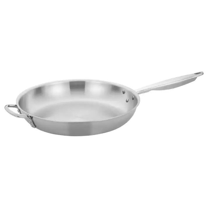 14 INCH TRI-GEN TRI-PLY STAINLESS STEEL FRY PAN WITH INDUCTION READY BASE