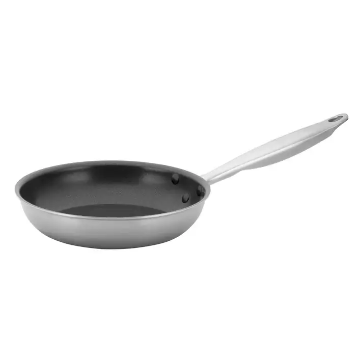 8 INCH TRI-GEN TRI-PLY STAINLESS STEEL FRY PAN WITH INDUCTION READY BASE AND NON-STICK COATING