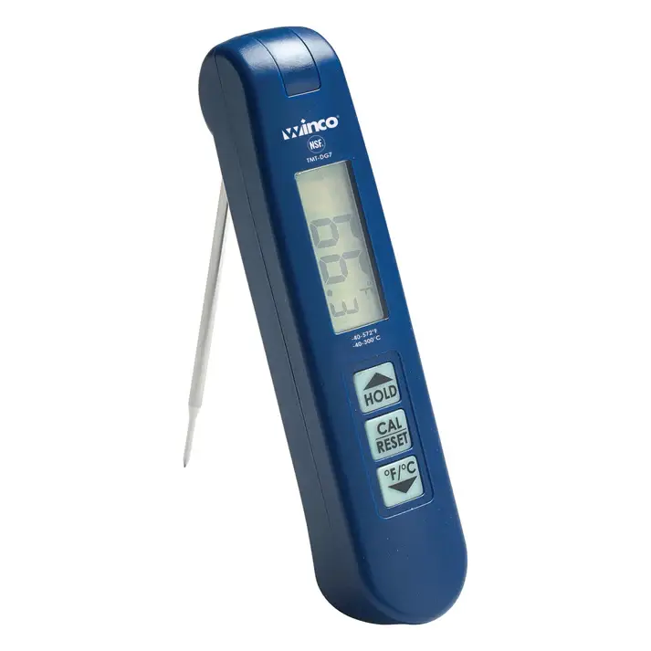 DIGITAL THERMOCOUPLE THERMOMETER WITH FOLDING PROBE AND -40 TO 572 F TEMPERATURE RANGE