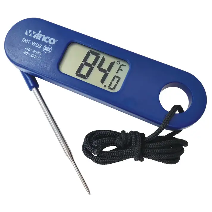 DIGITAL POCKET THERMOMETER WITH FOLDABLE PROBE AND -40 TO 450 F TEMPERATURE RANGE