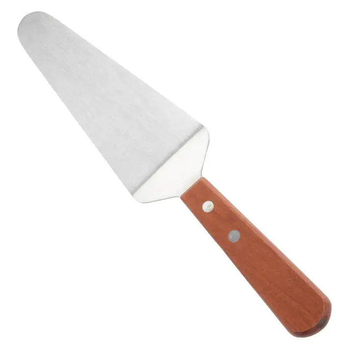 4-1/2 X 2-1/2 INCH STAINLESS STEEL PIE SERVER WITH WOOD HANDLE