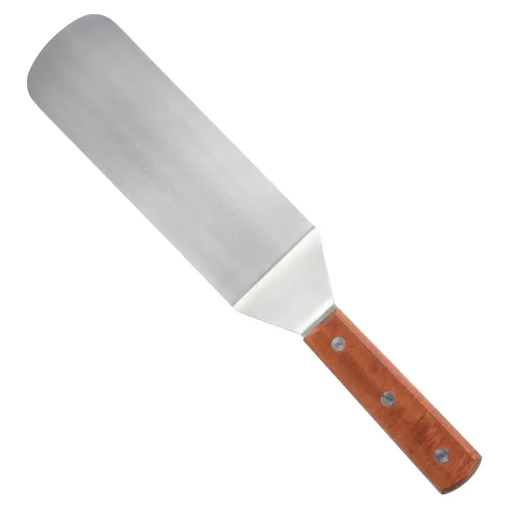 8 X 3 INCH SOLID FLEXIBLE TURNER WITH WOOD HANDLE