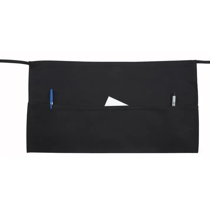 BLACK WAIST APRON WITH POCKETS
