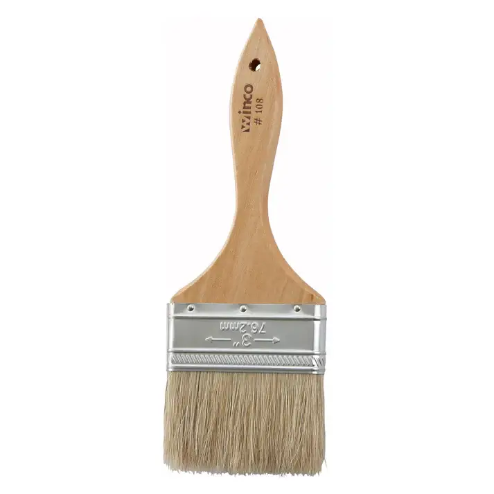 3 INCH WIDE FLAT BOAR BRISTLE PASTRY BRUSH