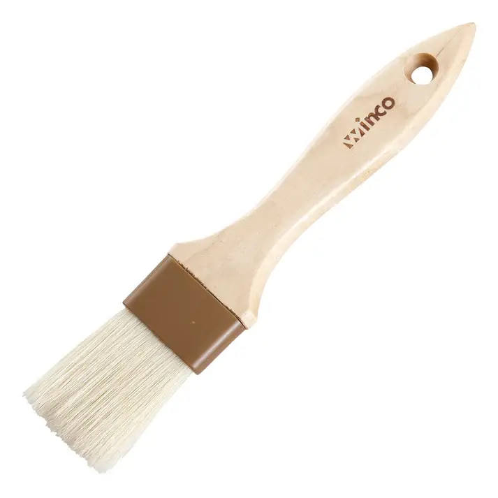 1-1/2 INCH WIDE FLAT BOAR BRISTLE PASTRY BRUSH