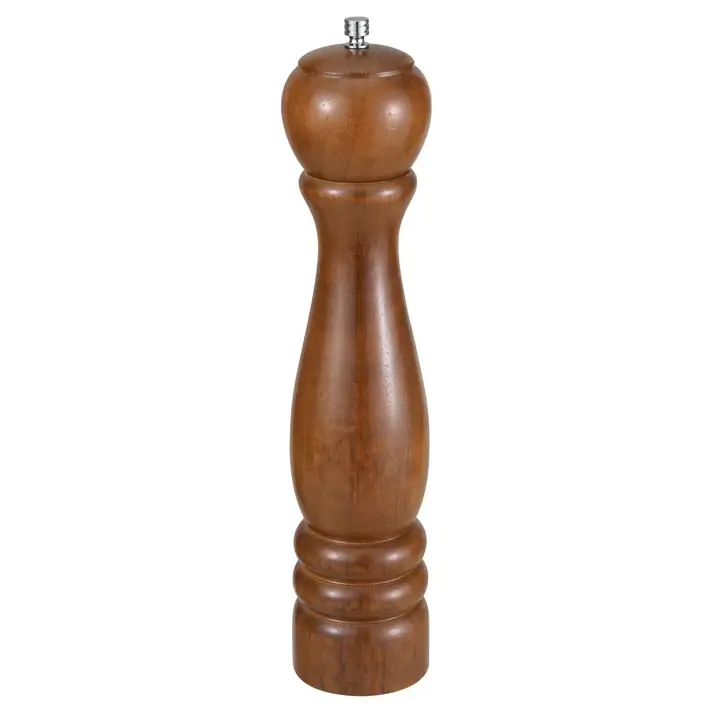 12 INCH RUSSET BROWN WOOD PEPPER MILL
